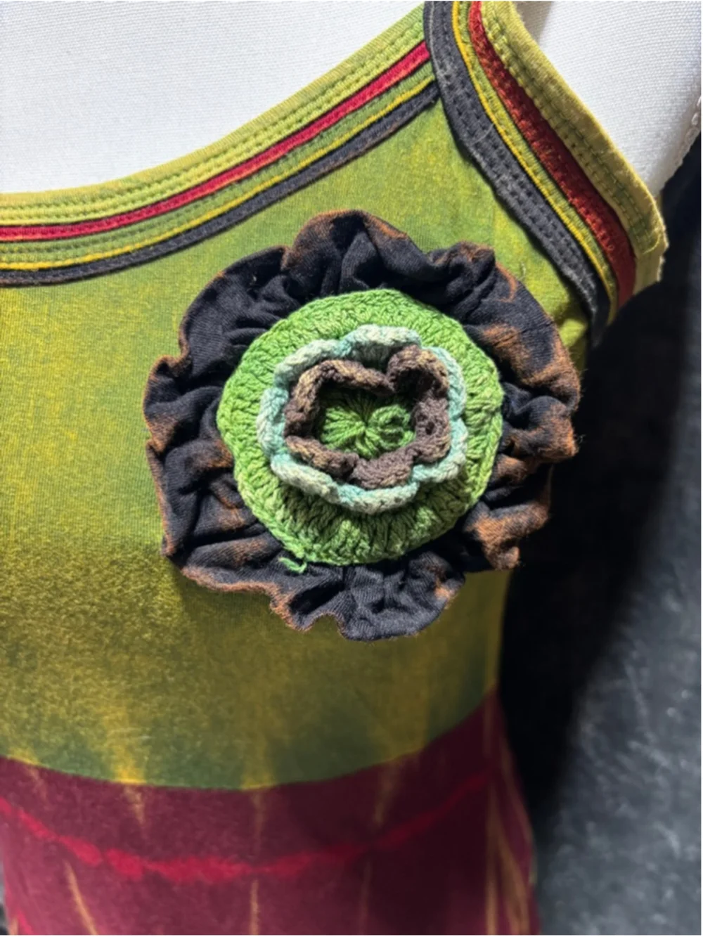 Rising International Boho Tie Dye Peace Sign Tunic Tank Top Size Med - Picture 3 of 9